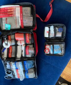 Surviveware Comprehensive Premium First Aid Kit Emergency Medical Kit for Trucks, Cars, Camping, Office and Sports and Outdoor Emergencies - Large 200 Piece Set Regular 50 81erLaa3mVL