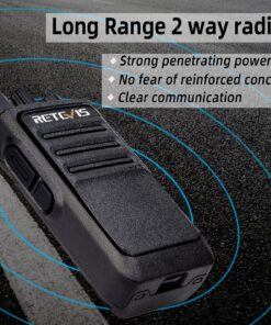 Retevis RT17 Walkie Talkies Long Range, Durable Two Way Radio Rechargeable with USB Charger Base, Portable 2 Way Radios with Earpieces Mic, for Adults School Security Warehouse Construction(6 Pack) 10 81eszHhwJvL