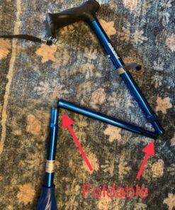 REHAND Walking Cane - Foldable, Adjustable, Collapsible Walking Canes for Men & Women, Pivot Tip, with Travel Bag | Walking Sticks for Seniors & Adults Ocean Blue 113 81et xmM2tL