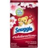 Snuggle Exhilarations Fabric Softener Sheets, Cherry Blossom & Rosewood, 70 Count