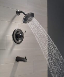 Alternative view of Delta Faucet Windemere 14-Series Tub and Shower Faucet Set, Shower Handle, Oil Rubbed Bronze Shower Faucet, Delta Shower Trim Kit, Oil Rubbed Bronze BT14496-OB (Valve Not Included) Without Rough Tub/Shower Faucet