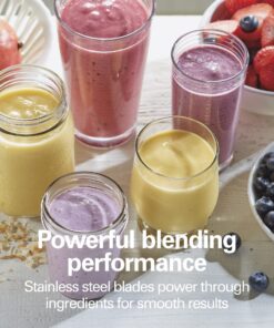 Hamilton Beach Portable Blender for Shakes and Smoothies with 14 Oz BPA Free Travel Cup and Lid, Durable Stainless Steel Blades for Powerful Blending Performance, Raspberry (51131) 14 oz. 1 Jar 24 81exjvKWv2L