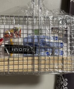 AIGMM Portable Stainless Steel BBQ Barbecue Grilling Basket for Fish ,Vegetables , Steak ,Shrimp, Chops and Many Other Food .Great and Useful BBQ Tool. Deep 36 81eyhqKQGUL