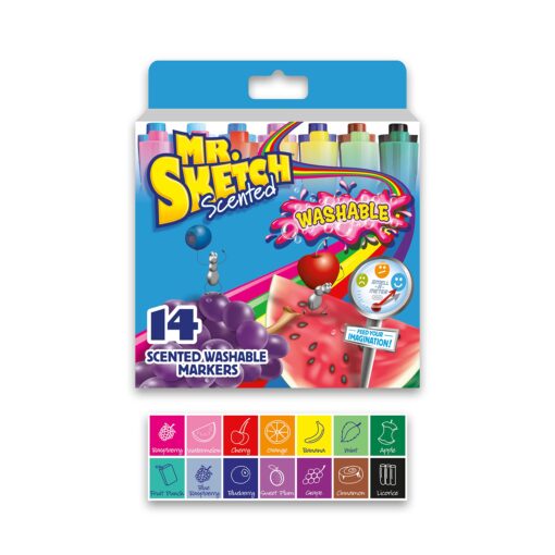 Mr. Sketch® Scented Markers, Chisel Point, Assorted, Pack Of 14