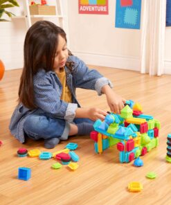 Alternative view of Battat- Bristle Blocks- STEM Interlocking Building Blocks- 112 pc Playset- Developmental Toys for Toddlers & Kid- Basic Builder Set- 2 Years +