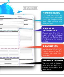Panda Planner Pro - Best Daily 2023 Planner for Happiness & Productivity - 8.5 x 11" Softcover - Undated Day 6 Month Planner - Guaranteed to Get You Organized - Gratitude & Goals Journal (Orange) Orange 15 81f1ApTa3ZL 2