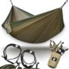 Legit Camping Hammock - Hammocks - 2 Person Hammock - Tree Hammock - Double Hammock - Portable Hammock - Outdoor Hammock - Hammock - Travel Hammock - Hammocks for Outside - Heavy Duty Hammock Army Green/Khaki 20 81f1MC BEaL