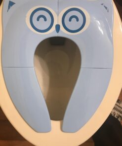 Gimars Upgrade Non-Slip Easily Removed Foldable Travel Potty Seat for Toddlers & Kids, Portable Toilet Seat Cover Fits All Shape Toilets, 6 Large Non-slip Silicone Pads, Free Carry Bag Blue 42 81f1Nw8b0mL