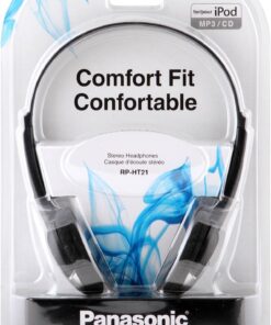 Panasonic Headphones, On-Ear Lightweight Earphones with XBS for Extra Bass and Clear, Natural Sound, 3.5mm Jack for Phones and Laptops, Work from Home - RP-HT21 (Black & Silver), 36 x 6.7 x 0.5 inches On Ear - No Mic 26 81f1uhw3fNL