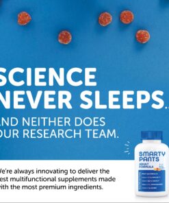 SmartyPants Multivitamin for Men, Organic Gummies: Probiotics, CoQ10, Methylfolate, Omega 3 (ALA), Vitamin D3, C, Vitamin B12, B6, Vitamin A, K & Zinc for Immune Support, 120 Gummies (30 Day Supply) Adult Formula 38 81f3Mu3trIL