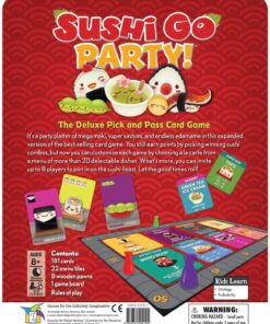 Sushi Go Party! - The Deluxe Pick & Pass Card Game by Gamewright, Multicolored Go Party! 35 81f5OytL1vL 1