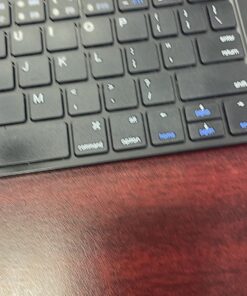 Samsers Foldable Bluetooth Keyboard - Portable Wireless Keyboard with Stand Holder, Rechargeable Full Size Ultra Slim Keyboard Compatible IOS Android Windows Smartphone Tablet and Laptop-Black Black 38 81f5b 3DF1L