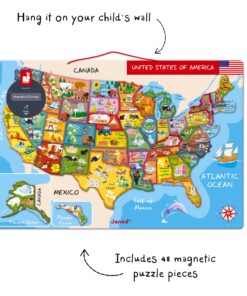 Janod Magnetic USA Map, 19.7-Inches x 13.4-Inches 8 81f5gxrr3ZL