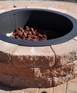 Sunnydaze 2mm Thick Steel Fire Pit Ring Insert - DIY Above or In-Ground Liner - 46-Inch Outer Diameter (30-Inch Inner Diameter) 30 Inch 30 81f6BzAs2KL