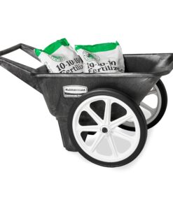 Rubbermaid Commercial Big Wheel Cart, 200 Pound Capacity, Black, FG565461BLA Unassembled 13 81f6T5vvP3L