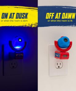 Projectables Disney Mickey and the Roadster Racers LED Kids Night Light, Projector, Plug-in, Dusk to Dawn Sensor, for Hallway, Bedroom, Nursery, Playroom, Gaming Room, 11739 Mickey Mouse 14 81f6mI0kNWL