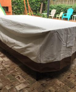 Amazon Basics Dining Table Outdoor Patio Furniture Cover, 75" Rectangle Rectangular Table 75"x45" 43 81f7HlyuVyL