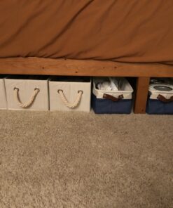 StorageWorks Storage Baskets for Organizing Shelves , Foldable Fabric Storage Bins with Handles, Beige, White & Ivory, 3-Pack, 11 ½" L x 8 ¾" W x 6 ½" H 29 81f7qJHYKoL