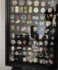 Large 19"X 14" Pin Display Case Medal Shadow Box with 98% UV Protection for Military Medals, Beach Tags, Jewelry Pins, Pin Gift, Insignia Ribbons, Pin Collectibles Black Finish 38 81f87t1vSSL