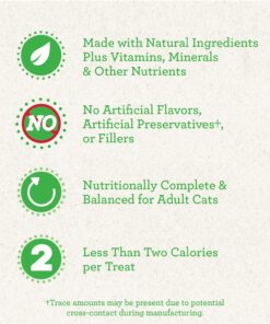 Greenies FELINE GREENIES SMARTBITES HEALTHY INDOOR Natural Treats for Cats, Chicken Flavor, 2.1 oz. Pouch 2.1 Ounce (Pack of 1) 18 81f9DxOhoGL