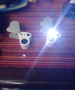 Formline LED Illuminated Jewelers Loupe/Trichome Scope (60x + 30x Lens) - Magnifier Made for Gardening, Jewelry, Antiques, Coins, Rocks, Stamps, Hobbies, Watches, Photos and Science (White/Silver) White 21 81f9twq54VL