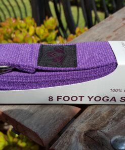 Clever Yoga Strap for Stretching – Yoga Straps in Standard 8 Foot or Extra Long 10 Foot Length 1.5 Inch Wide - Yoga Stretching Strap Thick Durable Cotton with Adjustable D-Ring Purple 96.0 Inches 20 81fAKntF mL