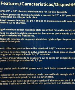 BOSCH RA1181 Benchtop Router Table 27 in. x 18 in. Aluminum Top with 2-1/2 in. Vacuum Hose Port 83 81fB75KE9L