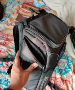 USA Gear DSLR Camera Backpack Case - 15.6 inch Laptop Compartment, Padded Custom Dividers, Tripod Holder, Rain Cover, Long-Lasting Durability and Storage Pockets - Compatible with Many DSLRs (Black) Black 58 81fBWQy3LJL