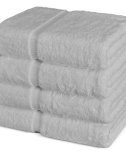 Chakir Turkish Linens 100% Cotton Premium Turkish Towels for Bathroom | 27'' x 54'' (4-Piece Bath Towels - White) 4-Piece Bath Towels 32 81fCWKiMonL