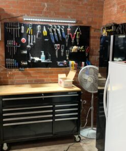 Pegboard Organizer Wall Control 4 ft. Metal Pegboard Standard Tool Storage Kit with Black Toolboard and Black Accessories 47 81fCWTtsMFL