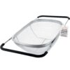 U.S. Kitchen Supply - Premium Quality Over The Sink Stainless Steel Oval Colander with Fine Mesh 6 Quart Strainer Basket & Expandable Rubber Grip Handles - Strain, Drain, Rinse Fruits, Vegetables 20 81fDI1TOVL