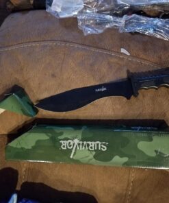 Survivor HK-717 Outdoor Fixed Blade Knife, Black Bowie Blade, Black Handle, 15-Inch Overall 18 81fDWAhPX9L