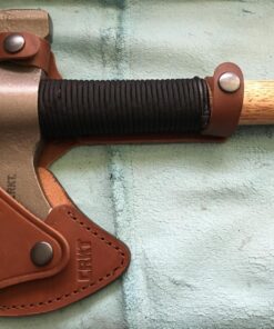 CRKT Woods Chogan Tomahawk Sheath: Full Grained Leather, Multiple Snaps, Belt Loops for Secure Carry of T-Hawk, for Use 2730 D2730 30 81fF6X1dzAL