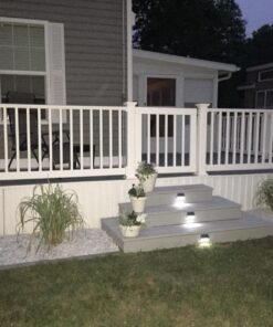 Lightess Solar Stair Lights Outdoor LED Deck Step Lighting Stainless Steel for Paths Patio Pack of 6 Cool White 33 81fFAOkK3WL