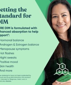 DIM Supplement Pure 200 Mg for Women or Men – Estrogen Hormone Balance Supplement for Energy, Fatigue, Stress, Menopause, Hot Flashes – Enhanced Bioavailability BioPerine – 60 Vegan Soft Capsules 20 81fFMJ3diXL