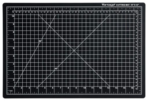 Dahle - 10671-12580 Vantage 10671 Self-Healing Cutting Mat, 12"x18", 1/2" Grid, 5 Layers for Max Healing, Perfect for Crafts & Sewing, Black 12" x 18"