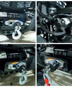 AC-DK 4500 lb. Electric Synthetic Rope ATV/UTV Winch Kits, DC 12V Wireless Winch for Towing Off Road Trailer Winch with Wireless Remote Control, Winch Mounting Bracket, Winch Rope Stopper 4500lb Winch with Synthetic Rope 14 81fHb5iMlYL
