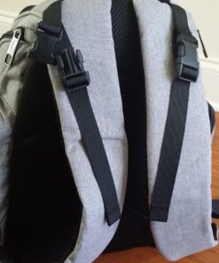 Mancro Diaper Bag Backpack, Large Multifunction Waterproof Travel Baby Changing Bag for Dad Mom with 4 Insulated Pockets and Stroller Straps, Maternity Baby Bag for Boys Girls, Grey Austere Grey 74 81fHxQPMShL