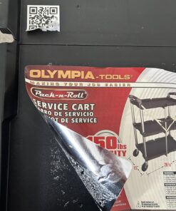 Olympia Tools 85-188 Pack-N-Roll Folding Collapsible Service Cart, Black, 50 Lb. Load Capacity per Shelf 150LB 58 81fIaqoitHL