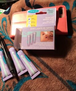 Lansinoh Lanolin Nipple Cream, Safe for Baby and Mom, Breastfeeding Essentials, 3 Mini Tubes, Each 0.25 Ounces 0.25 Ounce (Pack of 3) 29 81fJwN03AfL