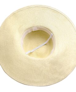 Ayliss Women Floppy Derby Hat Wide Large Brim Beach Straw Sun Cap One Size Style #1 Beige 9 81fMuTvXiPL