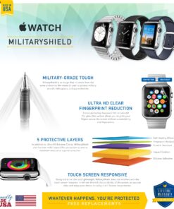 ArmorSuit MilitaryShield 42mm (Series 1) Anti-Bubble Ultra HD Full Coverage Screen Protector for Apple Watch – Clear (2-Pack) Basic pack 51 81fNwSeVpAL 1