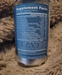 Vitality Adrenal Health & Cortisol Manager – Fight Fatigue, Feel Calm & Balanced – Healthy Cortisol, Focused Energy – Ashwagandha Supplement with Rhodiola, L-Tyrosine, Holy Basil – 60 Veg Capsules 36 81fPtaqpmL