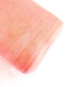 Craft And Party, 54" by 40 Yards (120 ft) Fabric Tulle Bolt for Wedding and Decoration (Peach) Each Peach