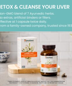 Himalaya LiverCare for Total Liver Support, Cleanse and Detox, Protects Cells & Enzymes, 375 mg, 90 Capsules, 45 Day Supply 10 81fRUfzTvGL