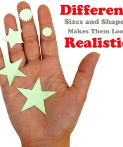 Glow in The Dark Stars for Ceiling or Wall Stickers - Glowing Wall Decals Stickers Room Decor Kit - Galaxy Glow Star Set and Solar System Decal for Kids Bedroom Decoration 23 81fS 7qKRUL