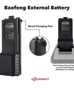 MIRKIT 2pc BAOFENG BL-5 3800mAh Extended Batteries Compatible with UV-5R BF-8HP UV-5RX3 RD-5R UV-5RTP UV-5R+, UV-5X3, Extended Rechargeable Battery Radio USA 2X 18 81fWJksz xL