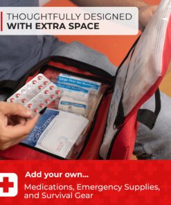 First Aid Kit – 291 Pieces of First Aid Supplies | Hospital Grade Medical Supplies for Emergency and Survival Situations | Ideal for Car, Trucks, Camping, Hiking, Travel, Office, Sports, Pets, Hunting, Home 291 Piece - Bag 39 81fXb 3YS1L