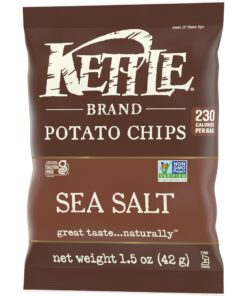 Kettle Brand Potato Chips, Sea Salt Kettle Chips, Snack Bag 1.5 Oz (Pack of 24) 1.5 Ounce (Pack of 24) 18 81fZElYP7tL