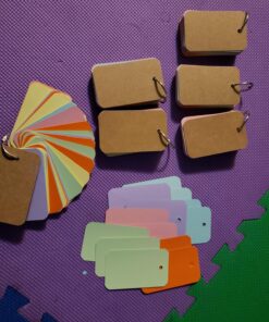 Koogel 300 Pieces 2.2 x 3.5 Inches Multicolor Kraft Paper Binder Ring Easy Flip Flash Card/Study Cards/Memo Scratch Pads/Bookmark/DIY Greeting/Index Card Stock/Note Card(50 Sheets per Set) 300 --multicolored 73 81fZMOVQt1L